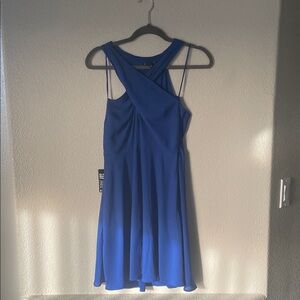 Express Halter Blue Dress